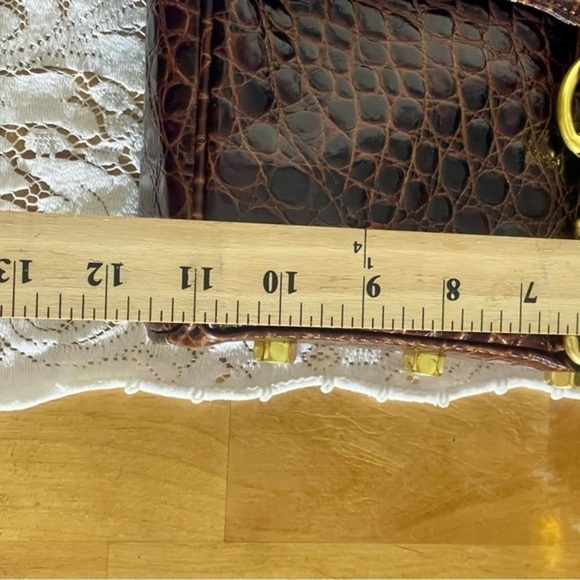 REBECCA MINKOFF Brown Croc MAC Embossed Chain Bag 💎EUC💎 MSRP $298 - Picture 13 of 14